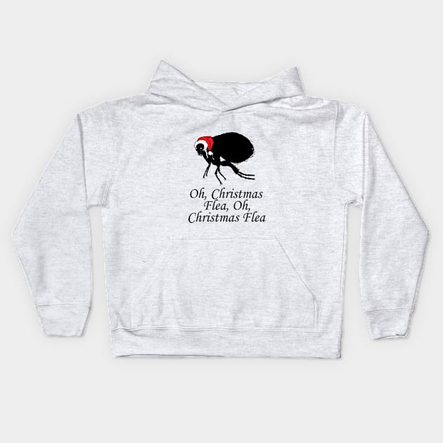 Oh Christmas Flea - Funny Quote Kids Hoodie by Nat Ewert Art